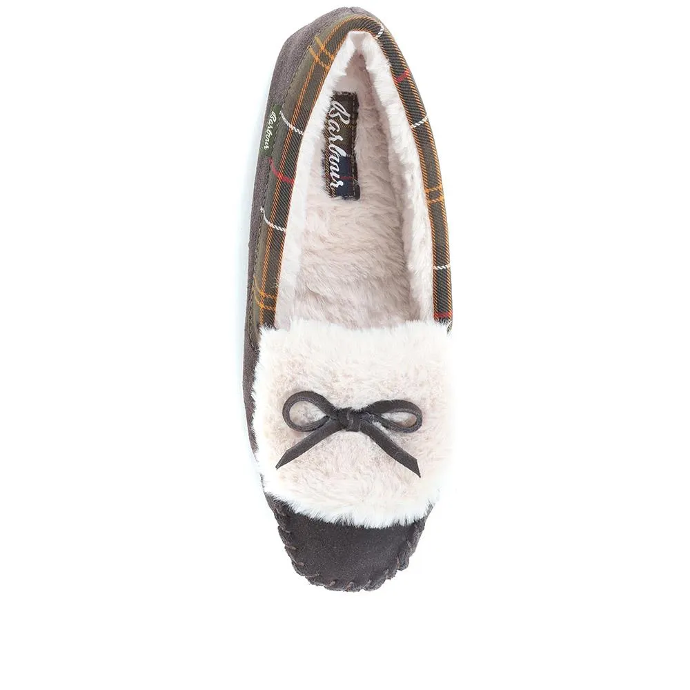 Darcie Leather Moccasin Slippers - BARBR34525 / 320 324