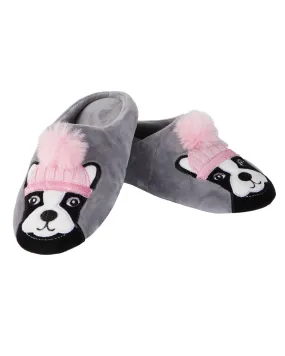 Dog Dame Plush Hard Sole Slippers