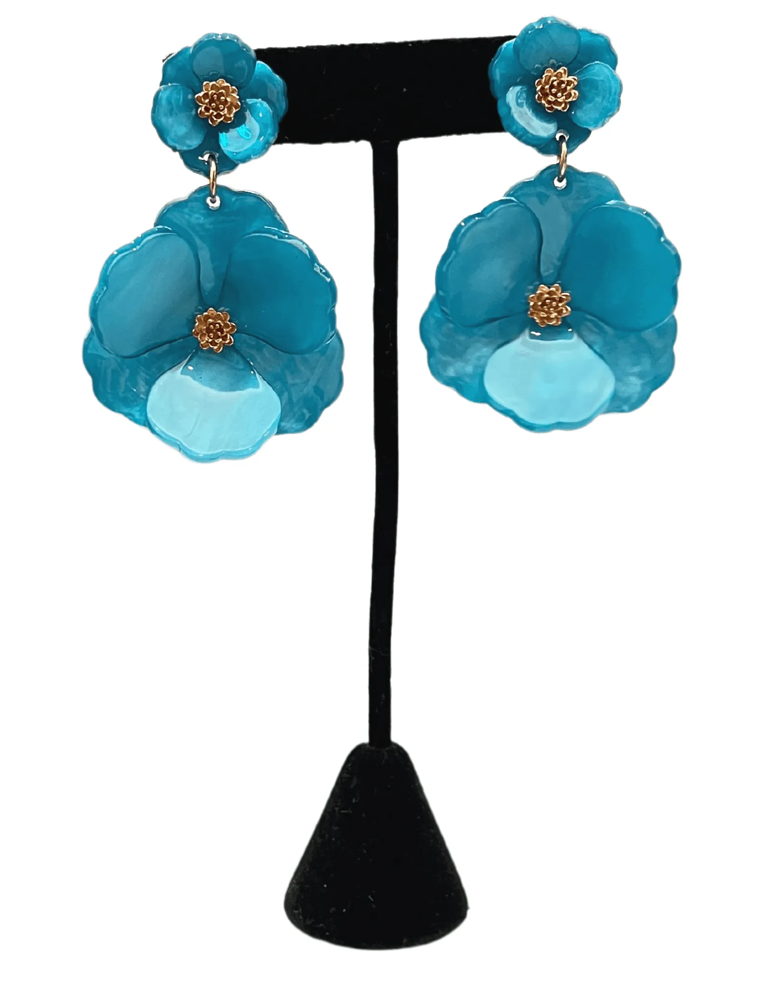 Double Flower Post Earring