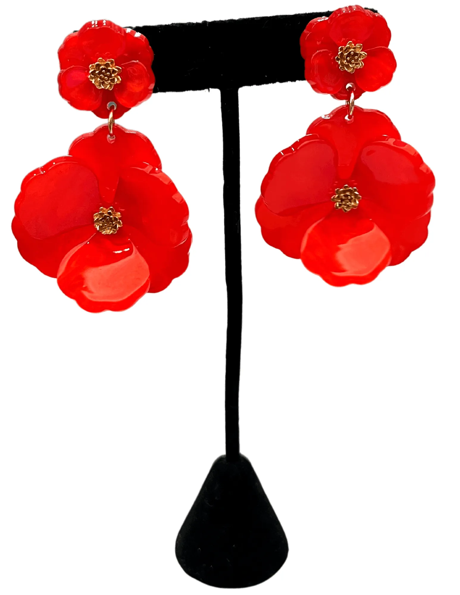 Double Flower Post Earring