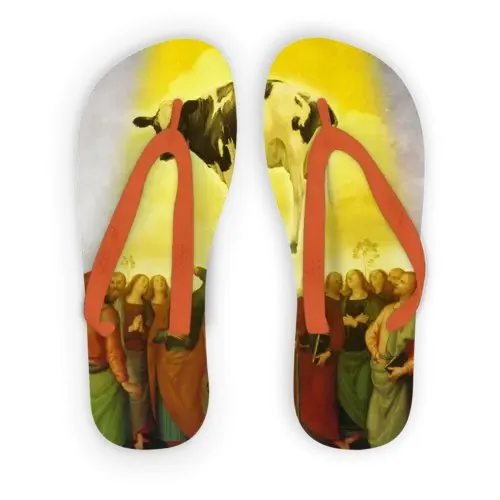 Durable Lightweight Flip Flops with Customizable Print