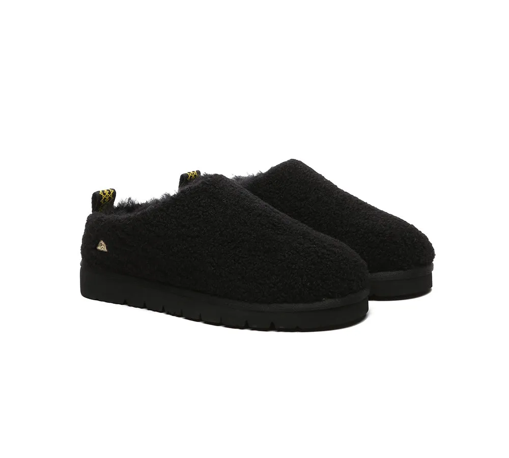 EVERAU® UGG Slippers Sheepskin Wool Plush Ankle Teddycozy