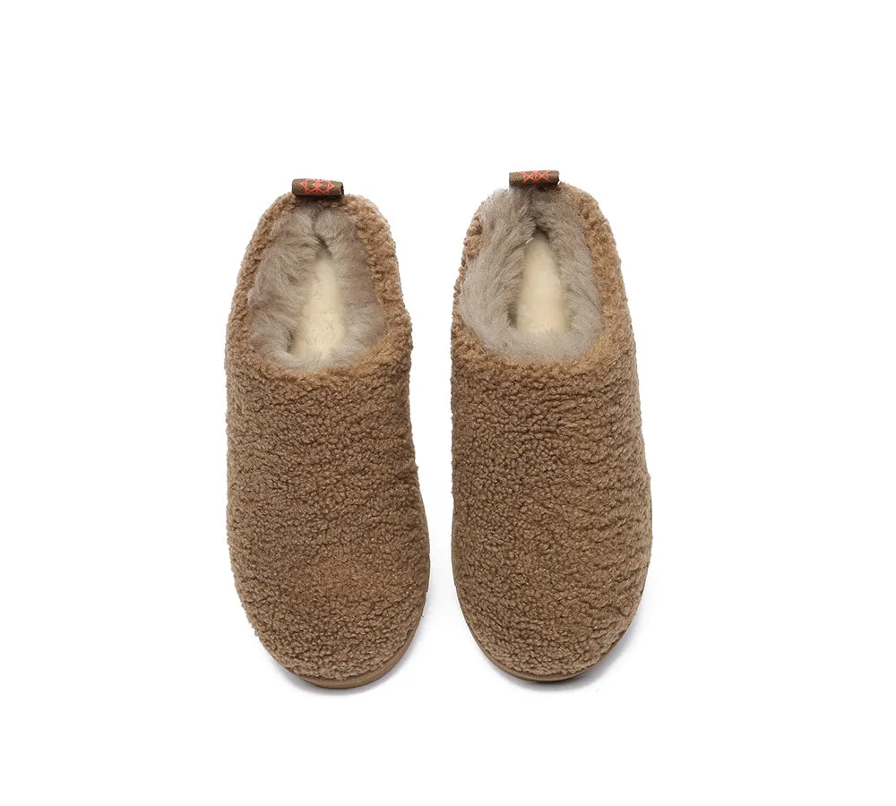 EVERAU® UGG Slippers Sheepskin Wool Plush Ankle Teddycozy