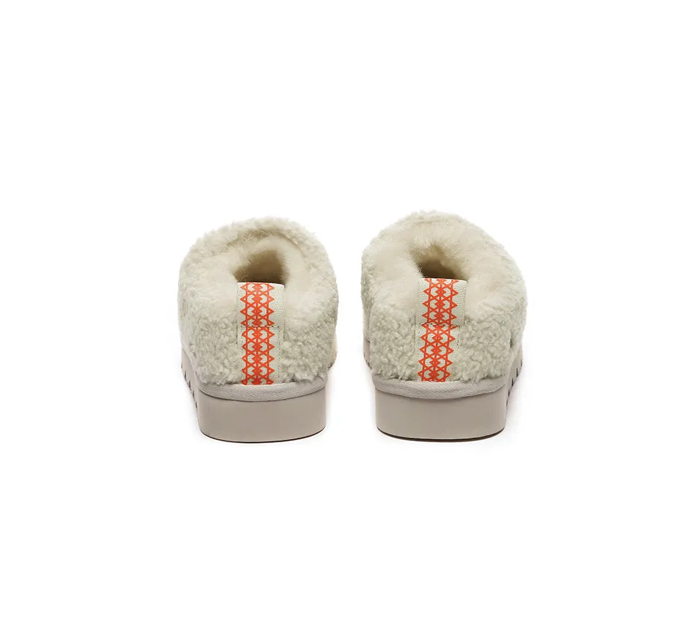 EVERAU® UGG Slippers Sheepskin Wool Plush Ankle Teddycozy