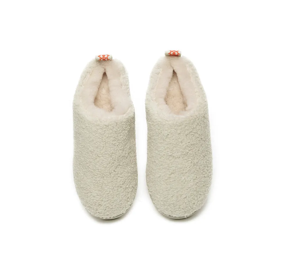 EVERAU® UGG Slippers Sheepskin Wool Plush Ankle Teddycozy