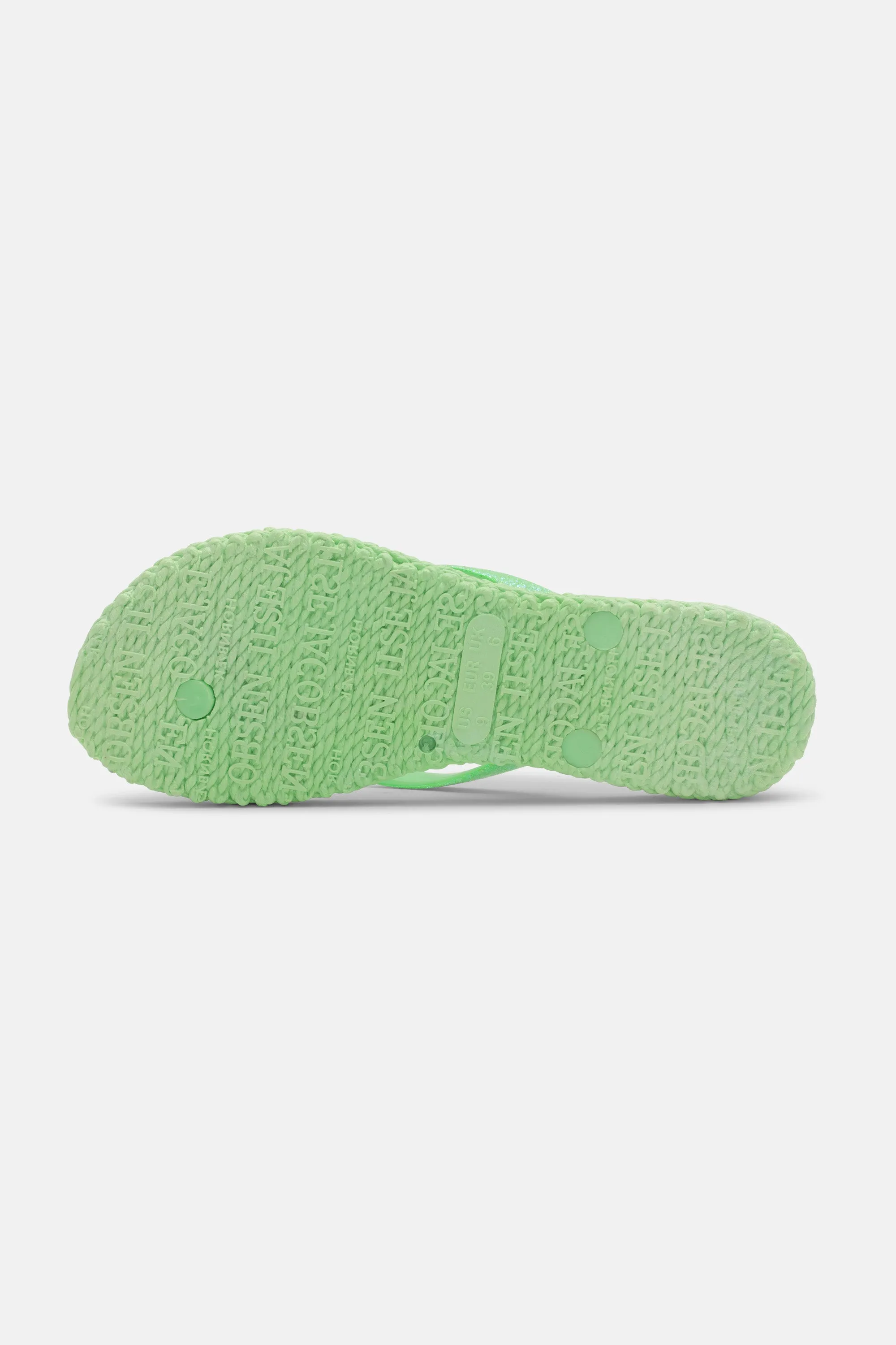 Flip Flop With Glitter - Bright Green