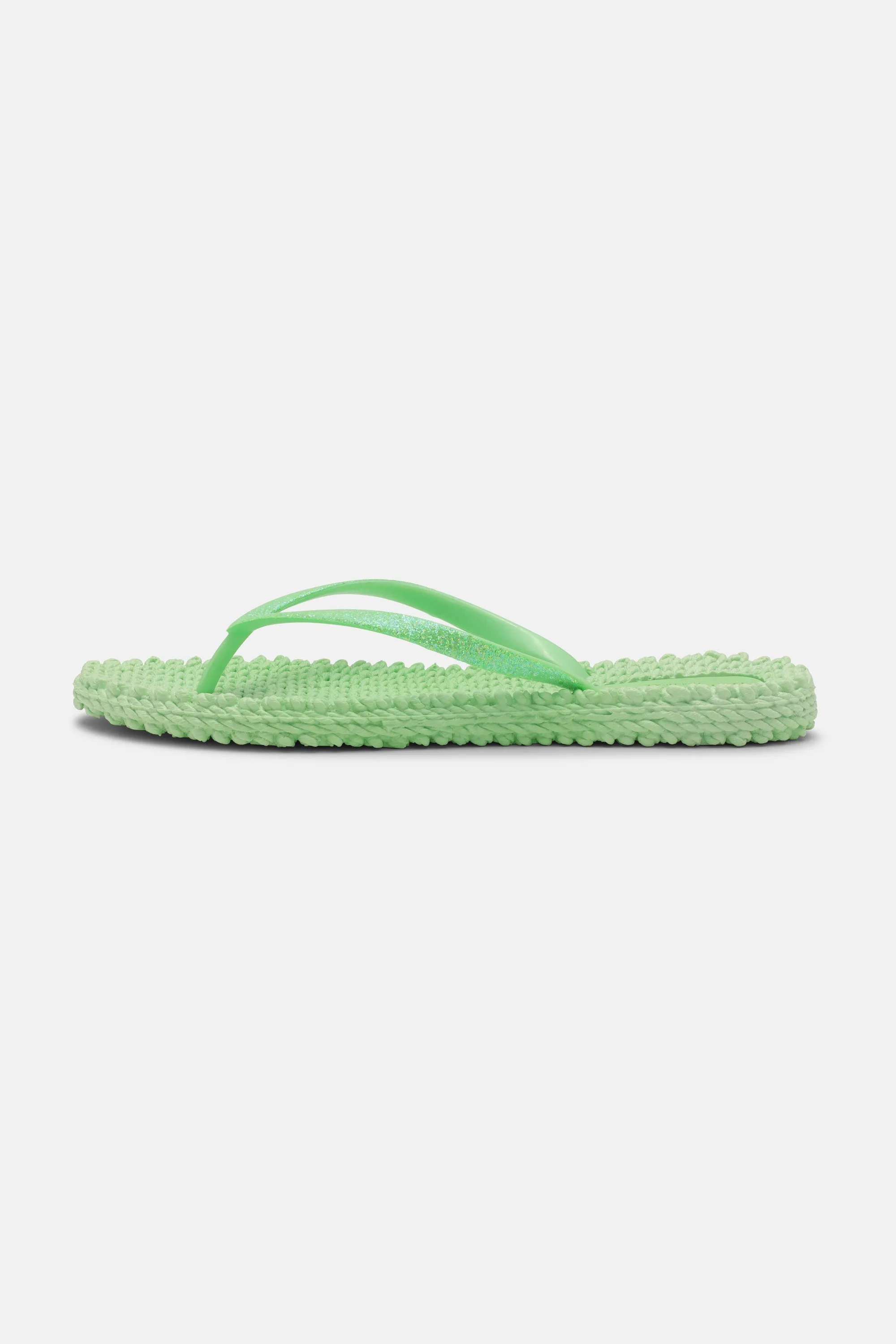 Flip Flop With Glitter - Bright Green