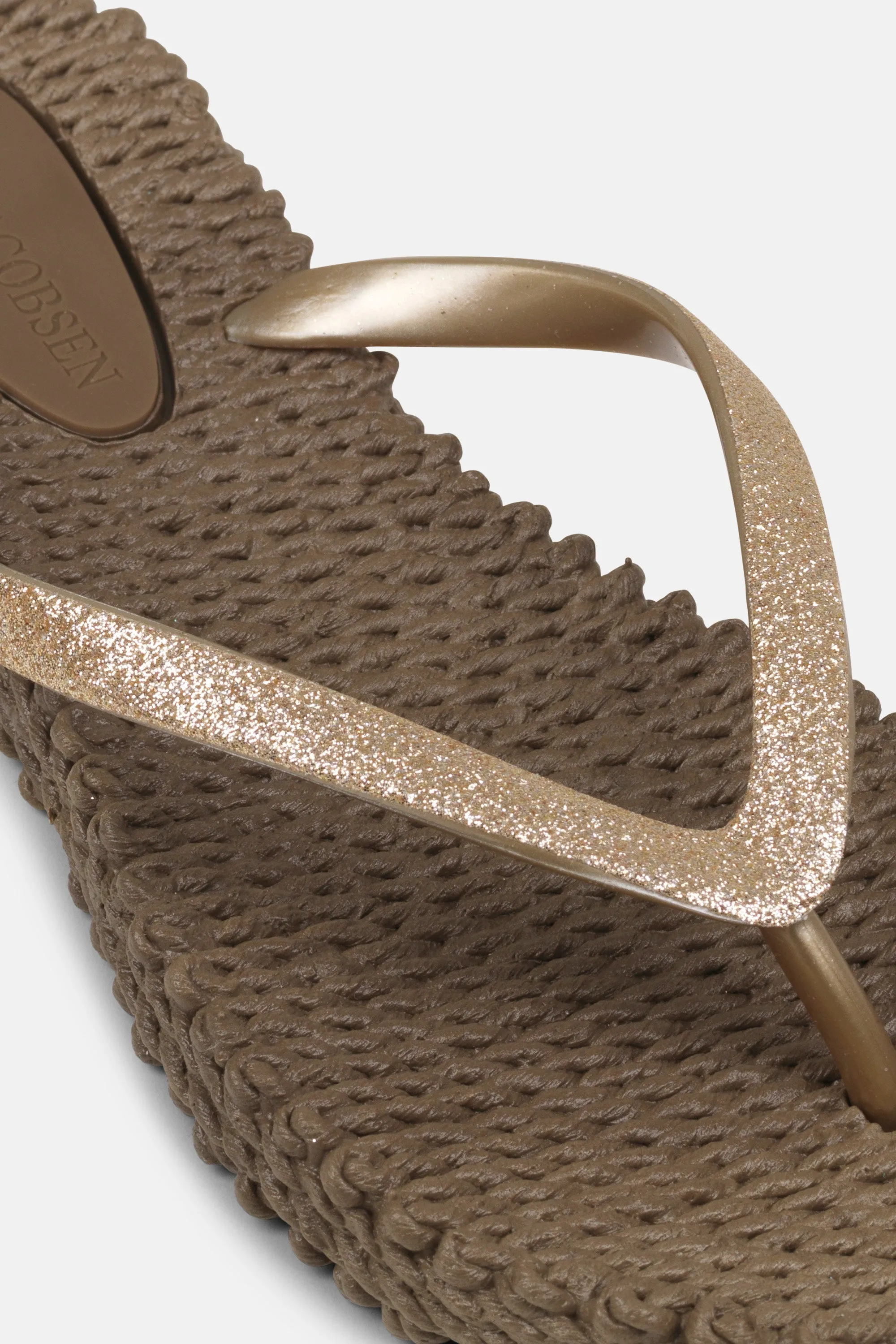 Flip Flop With Glitter - Cub Brown