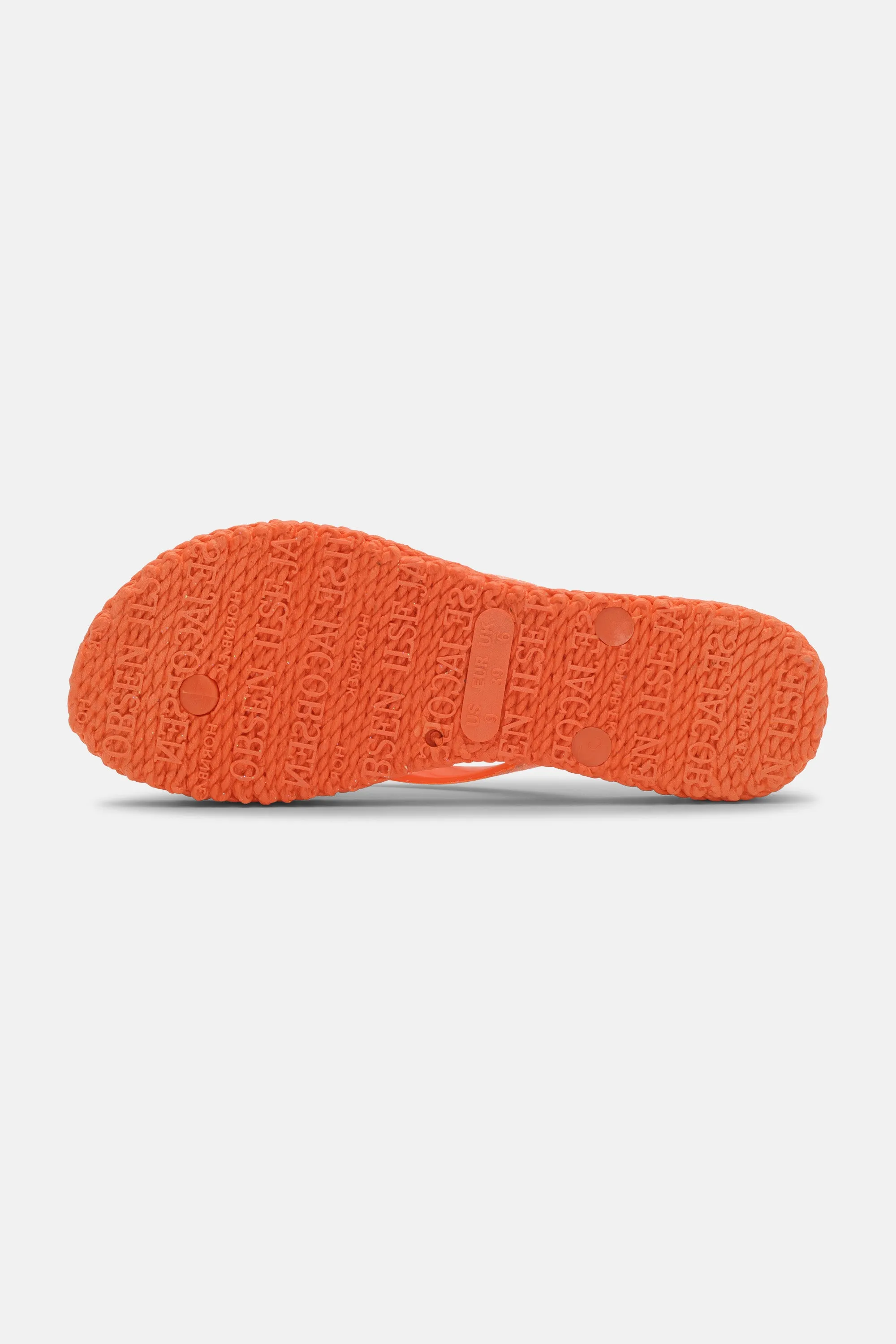 Flip Flop With Glitter - Hot Orange