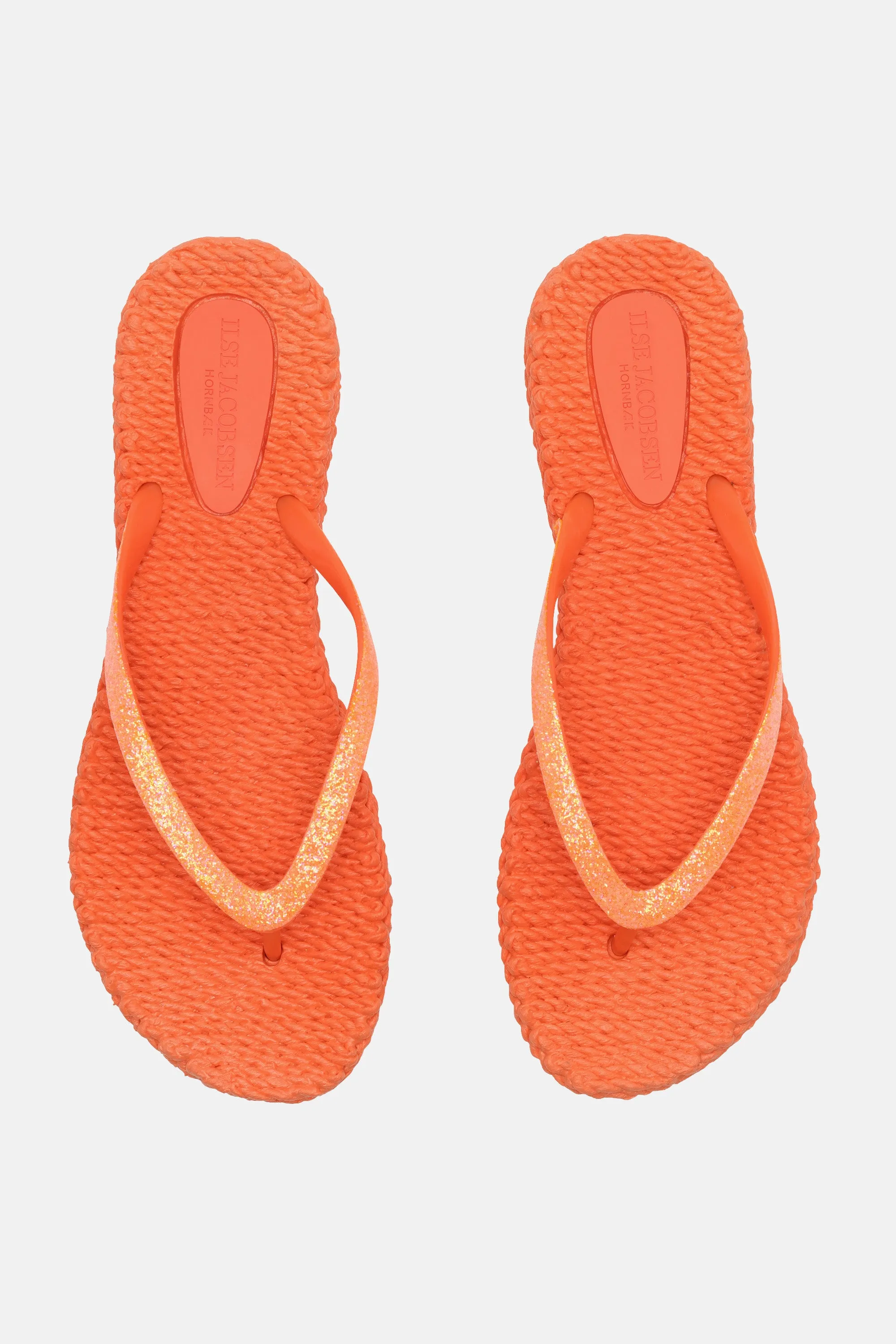 Flip Flop With Glitter - Hot Orange