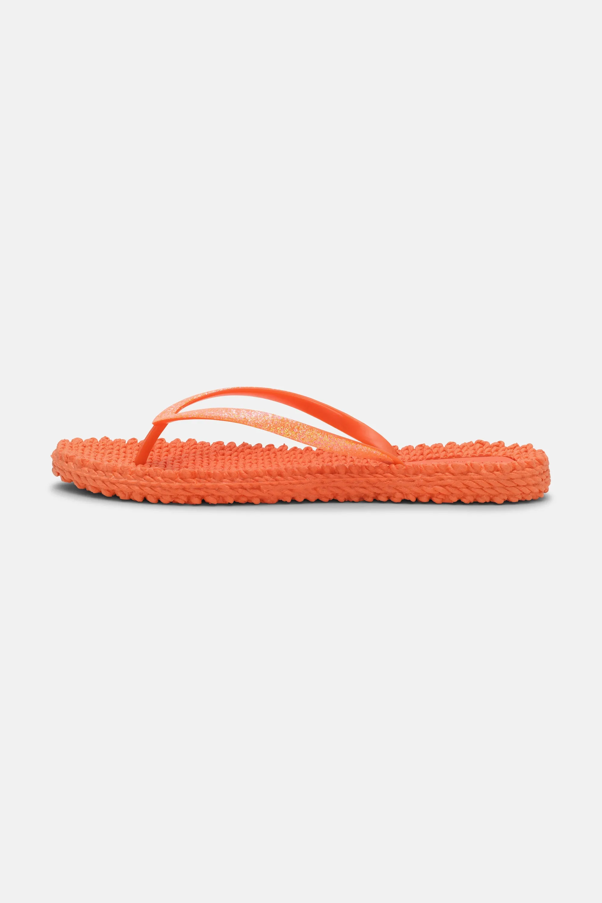 Flip Flop With Glitter - Hot Orange