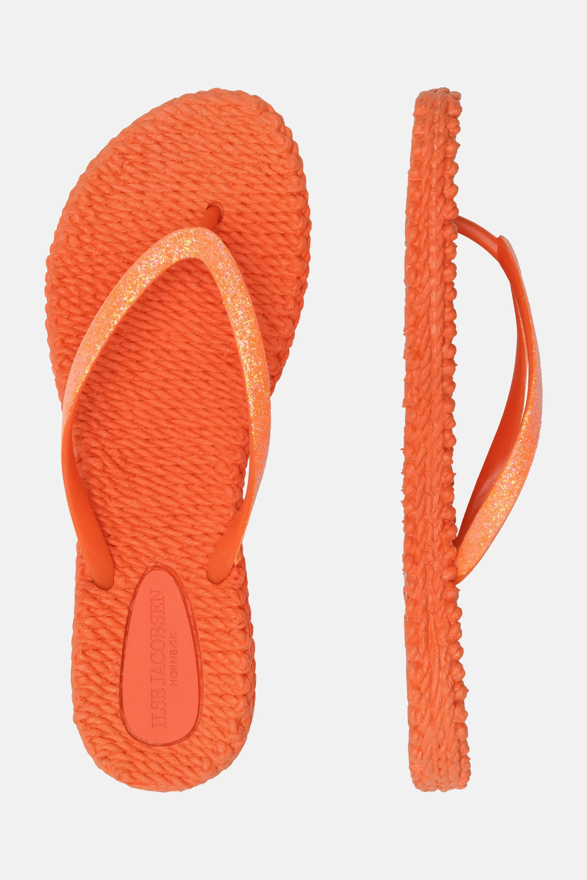 Flip Flop With Glitter - Hot Orange