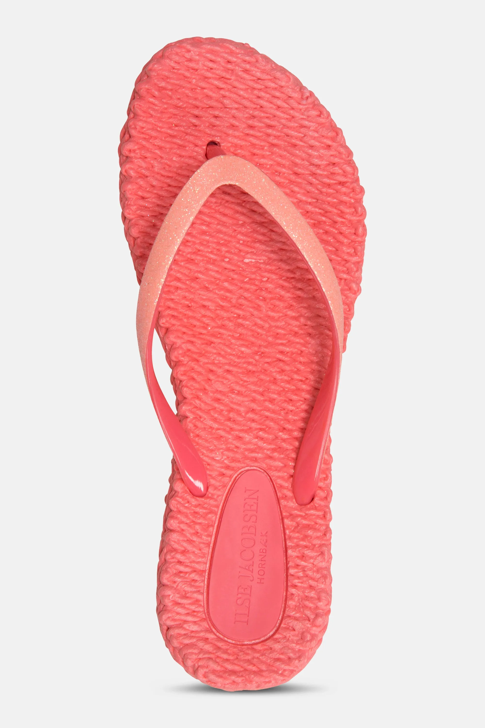 Flip Flop With Glitter - Indian Red