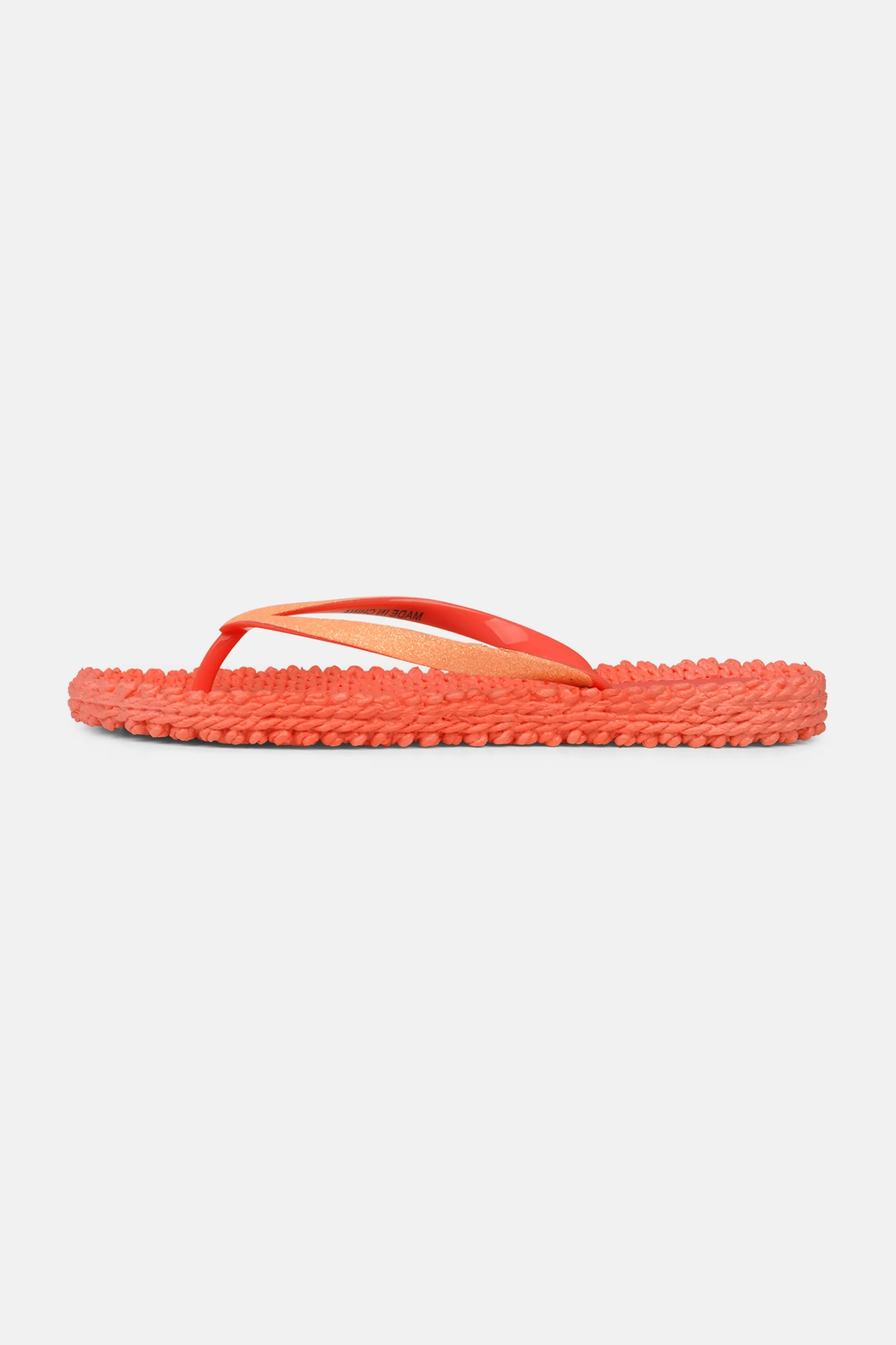 Flip Flop With Glitter - Indian Red