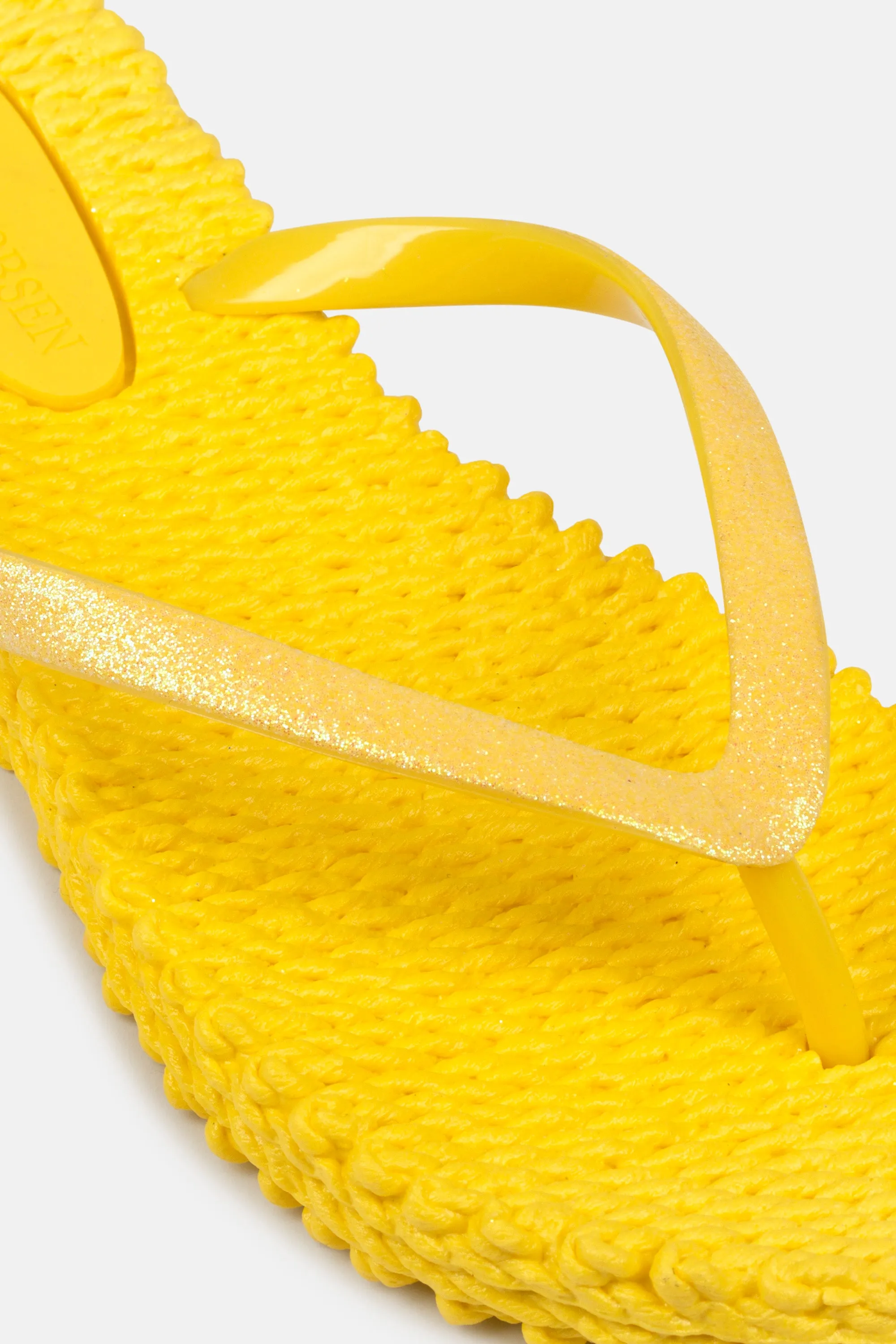 Flip Flop With Glitter - Yellow