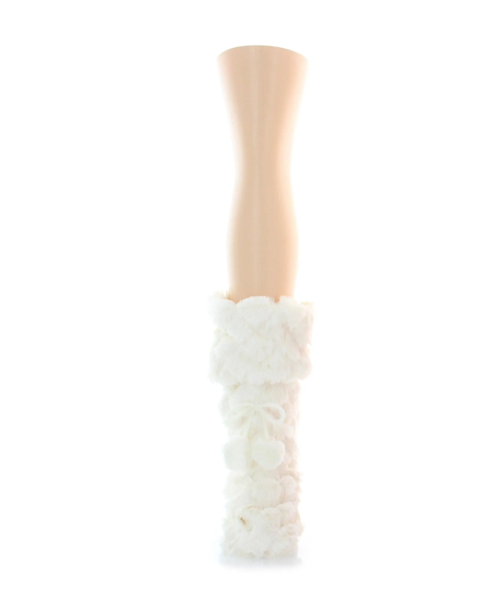 Fuzzy Wuzzy Diamond Knit PomPom Slippers