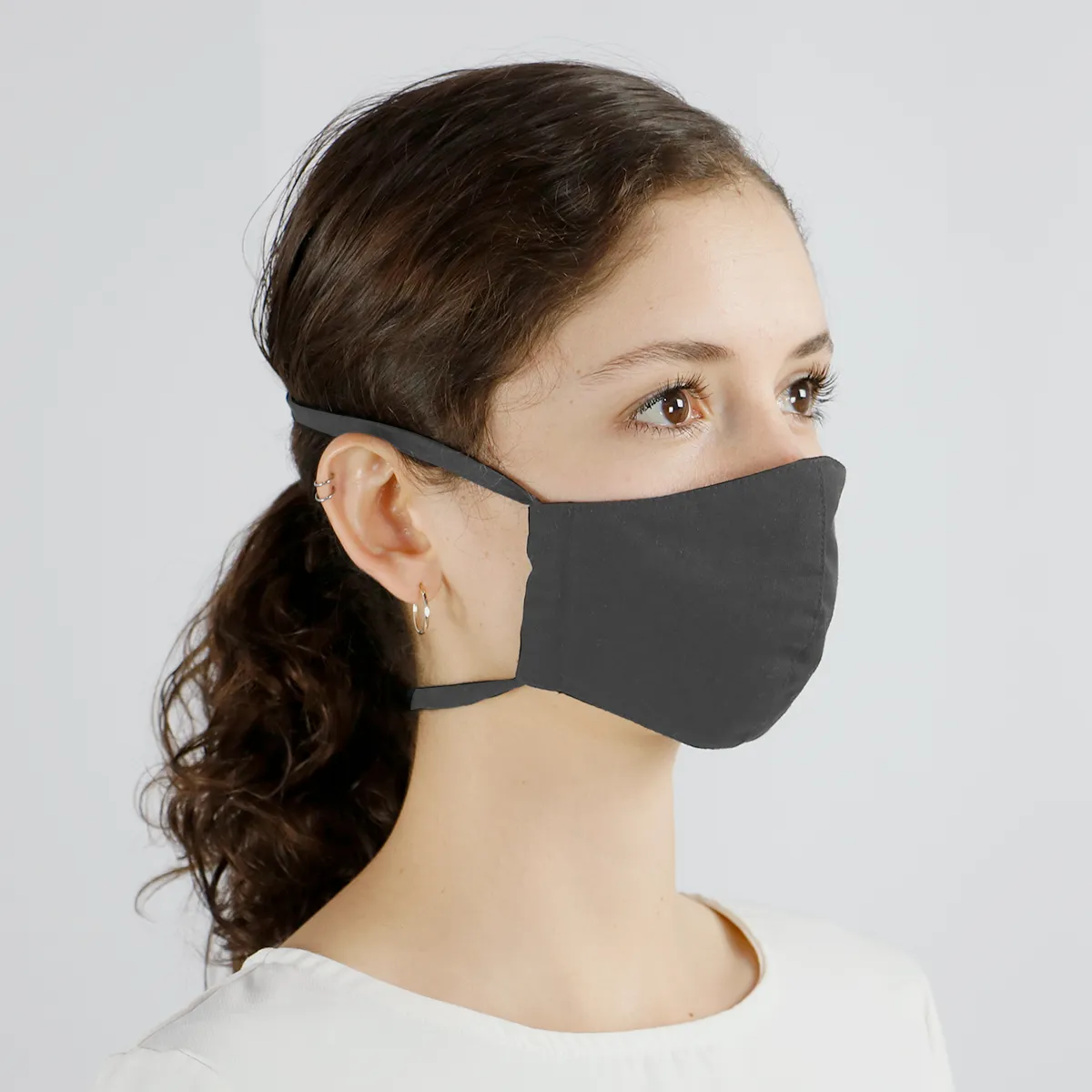 Gray Cloth Mouth Cover (5-Pack)