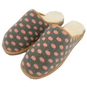 Green Spot Lambswool & Sheepskin Slippers - XL & XXL ONLY