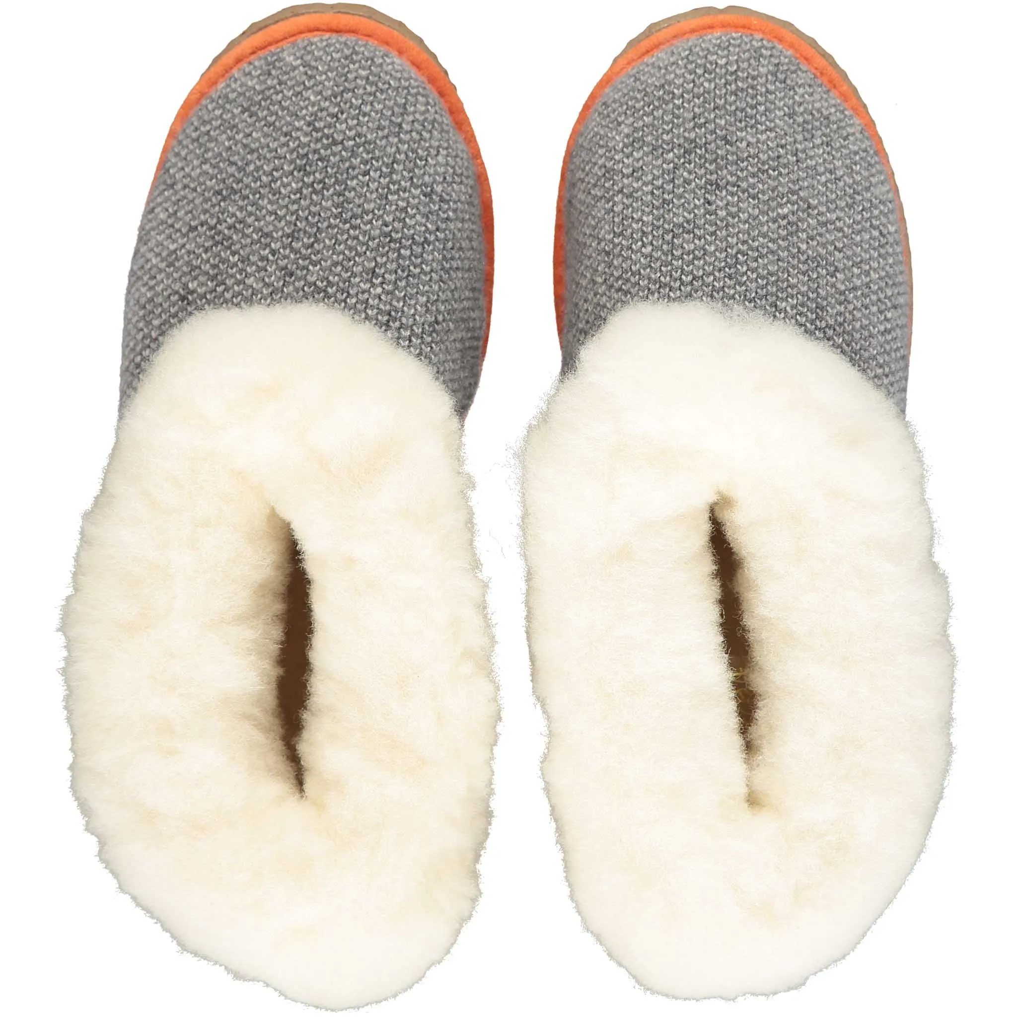 Grey Check Lambswool & Sheepskin Boot Slippers