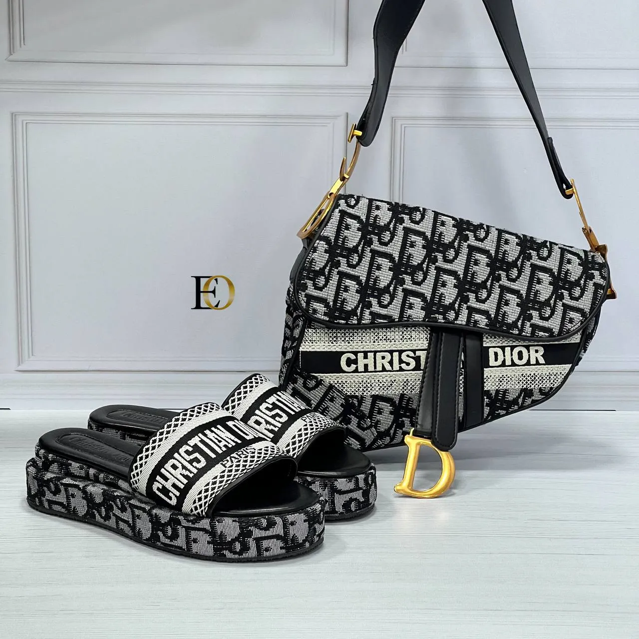 High-soled slipper bag set