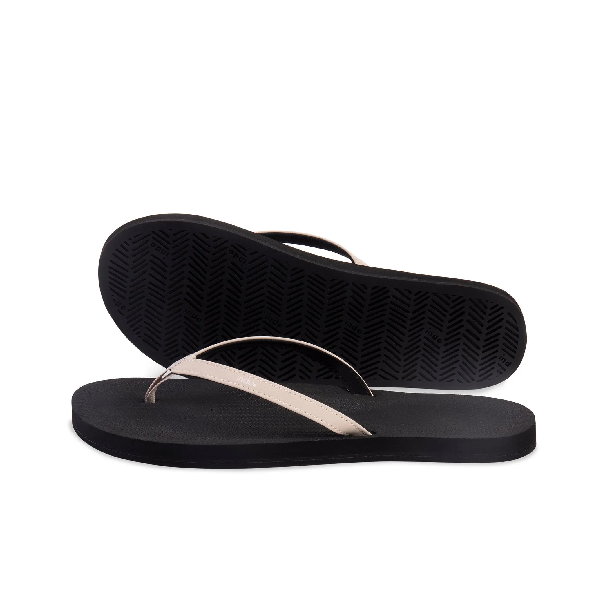 Indosole Women's Slippers - Black/Sea Salt