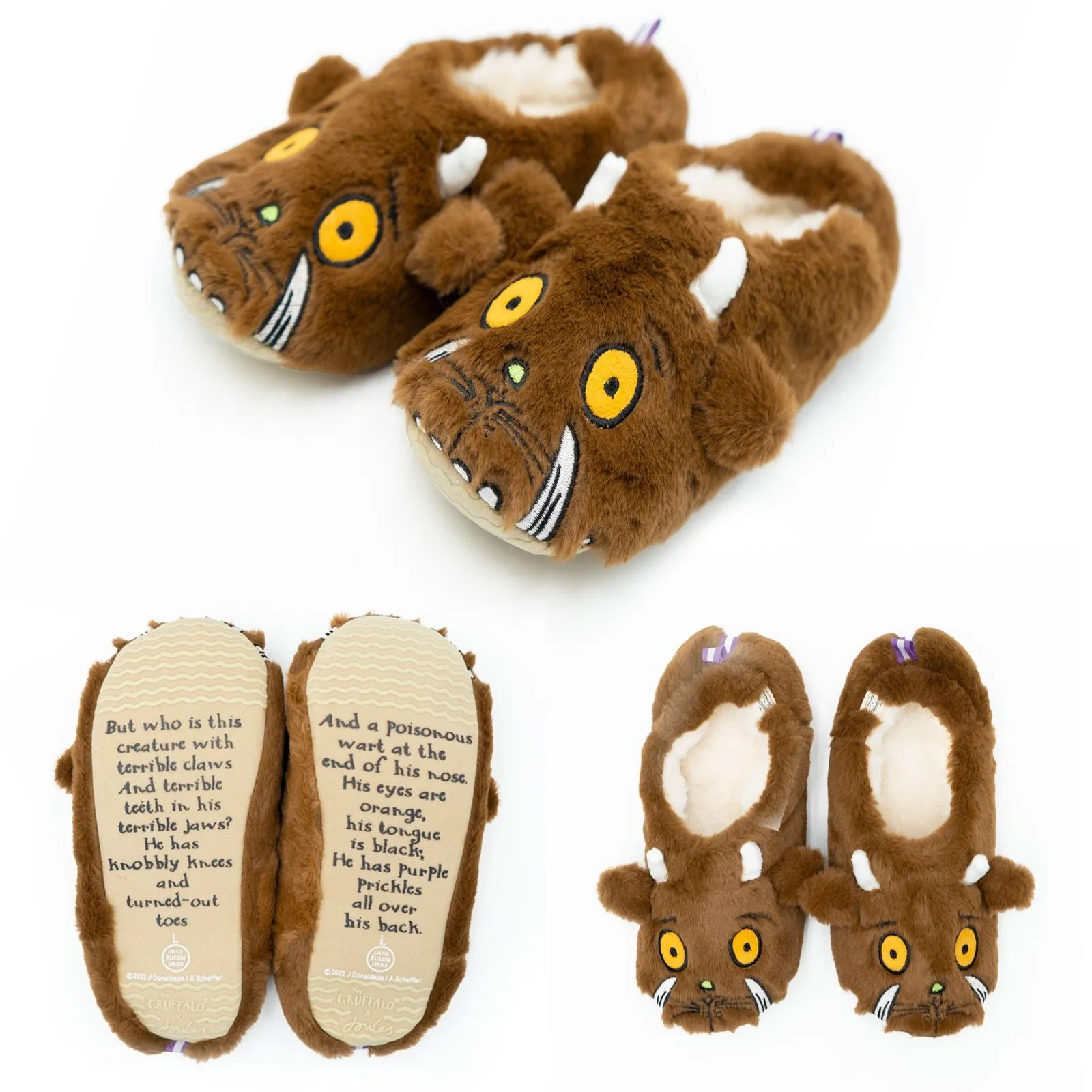 Joules Unisex Gruffalo Slippet Fluffy Warm Slippers