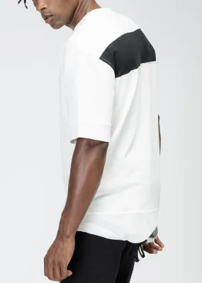 Konus Men's Cut Block Fishtail Tee in White