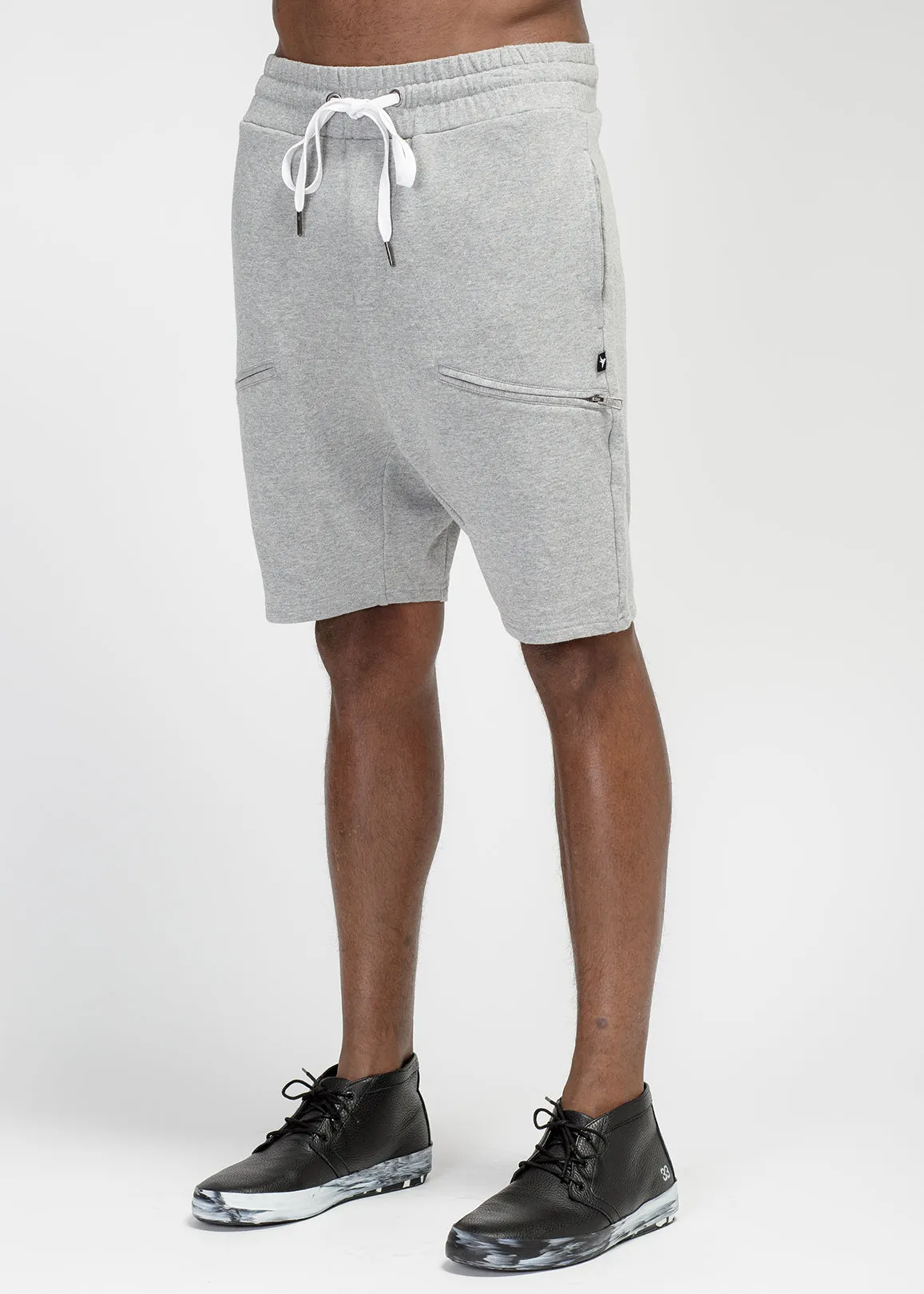 Konus Men's Side Zip Pocket Shorts in Gray