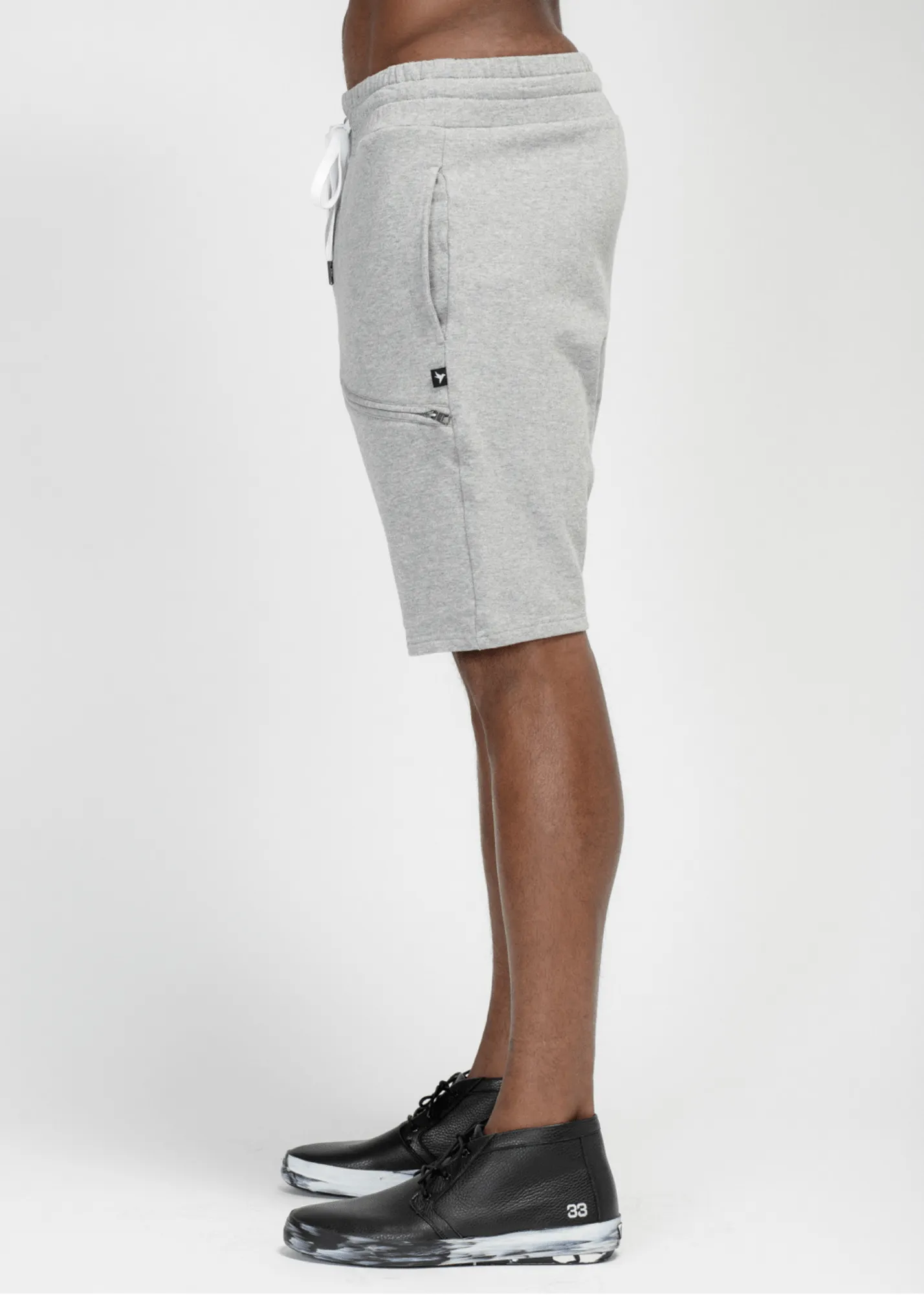 Konus Men's Side Zip Pocket Shorts in Gray