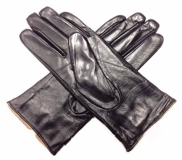 Leather Glove w/ Buckle-Black