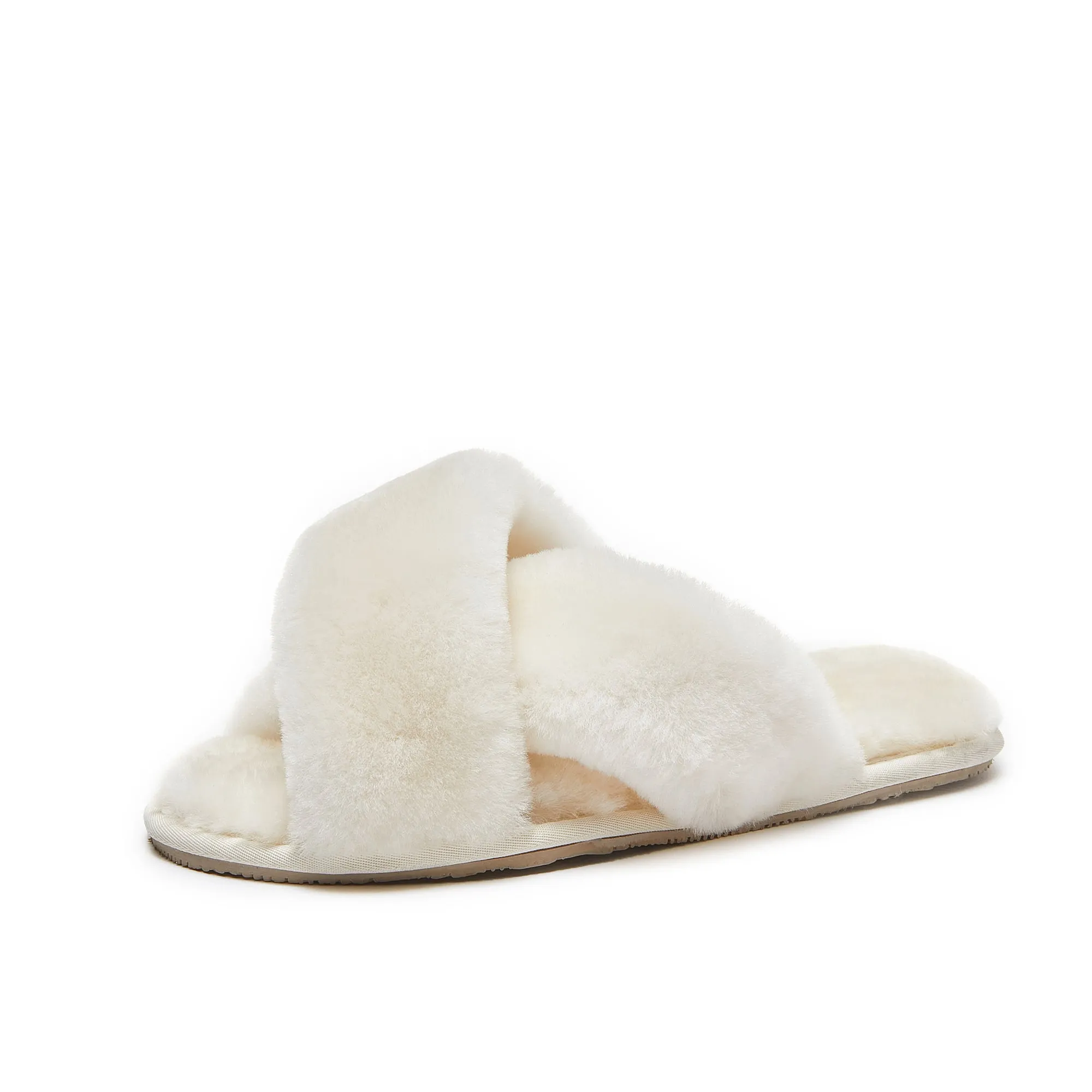 Luna - Premium Sheepskin Crossover Women's Slippers