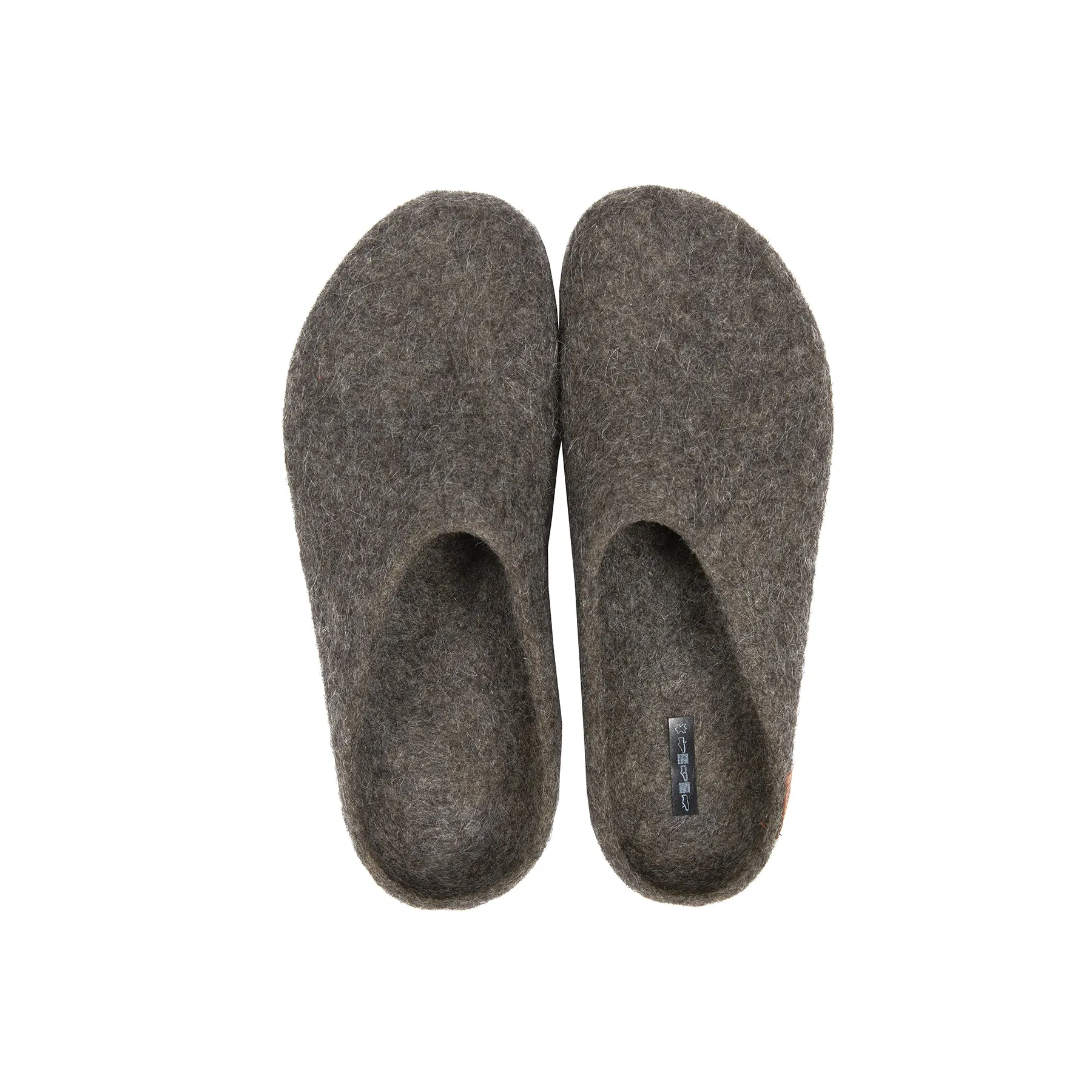 Magicfelt Steinschaf Wool Slippers in Dark Grey