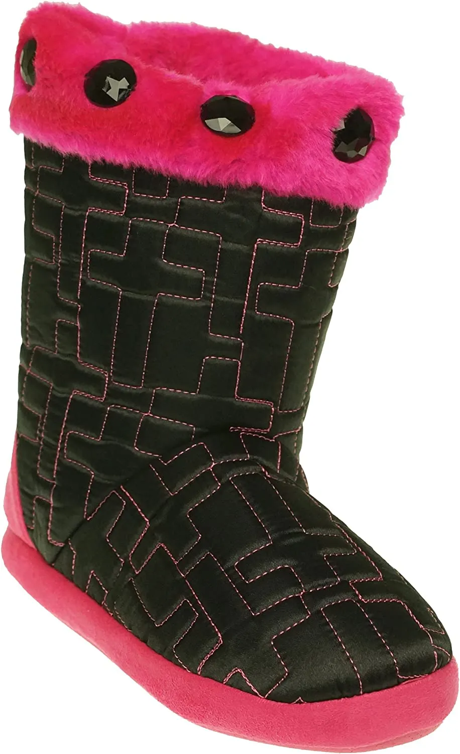 M&F 5713201 Maria Quilted Boot Slippers