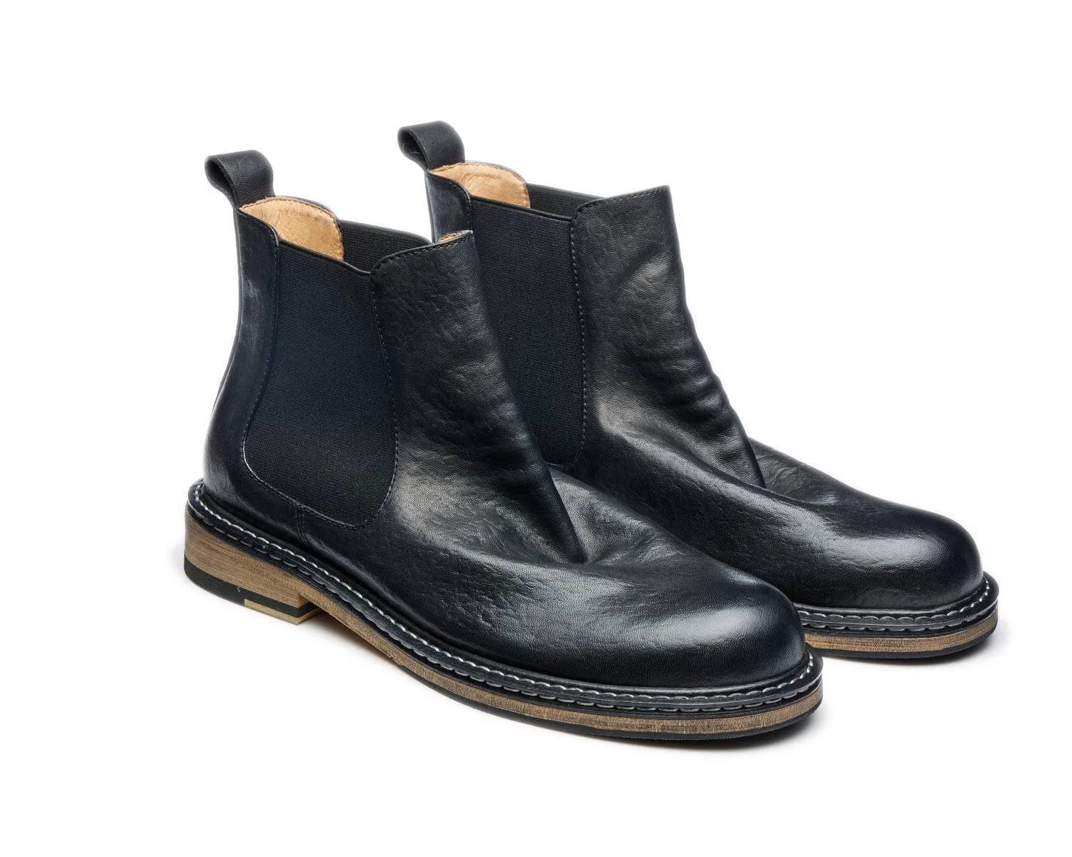 Men's Classic Chelsea Boots Goodyear Welted Leather