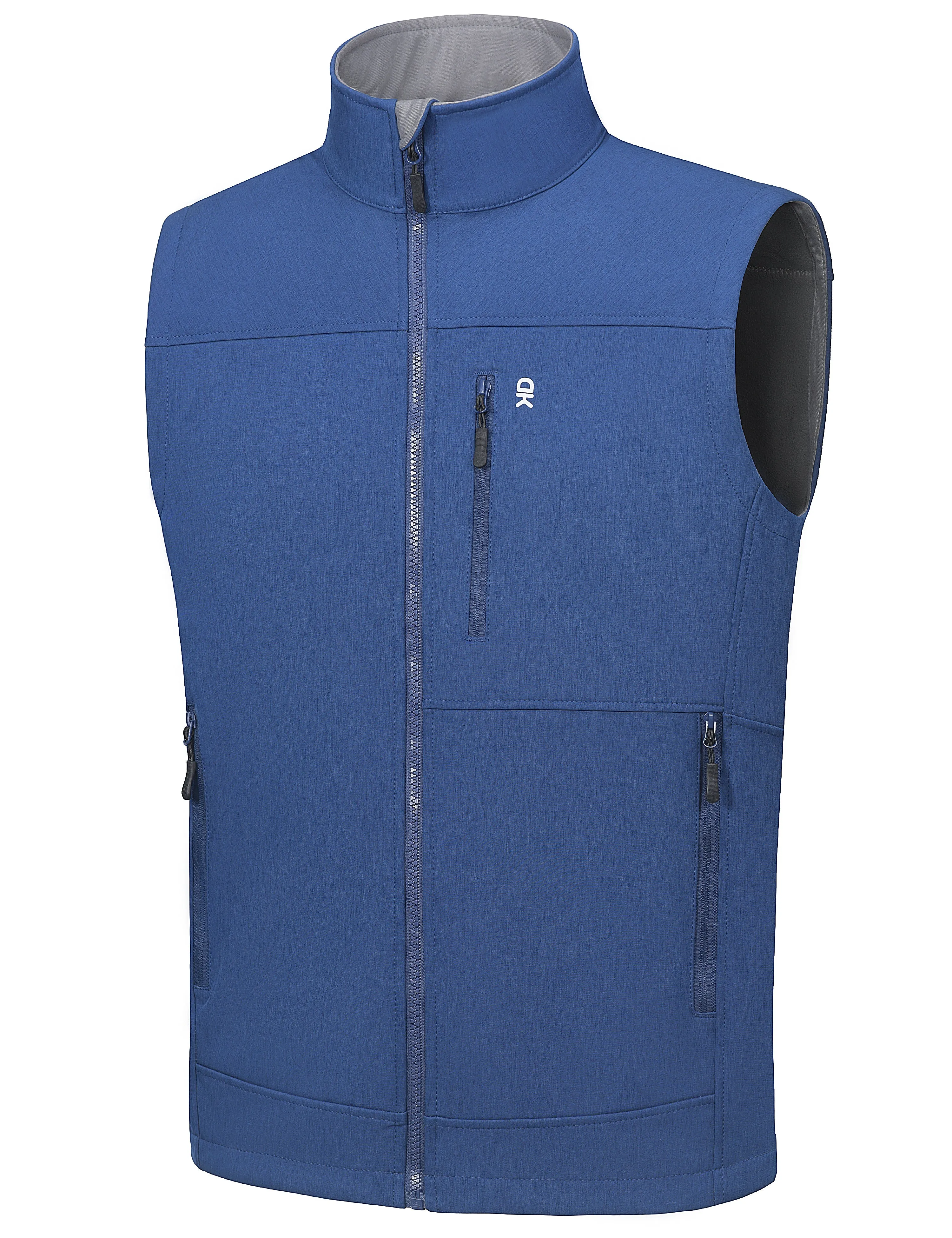 Men's Lightweight Softshell Fleece Lined Warm Vest ,Sleeveless Outerwear Jacket