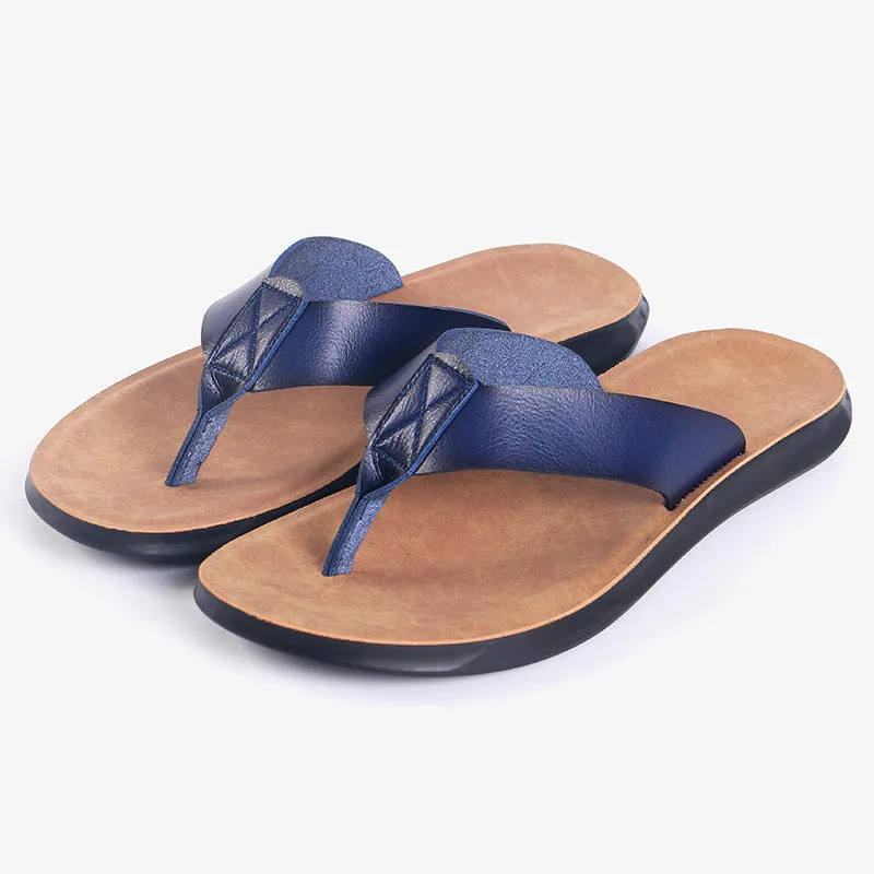 Men's Relaxed Fit Leather Flip Flop