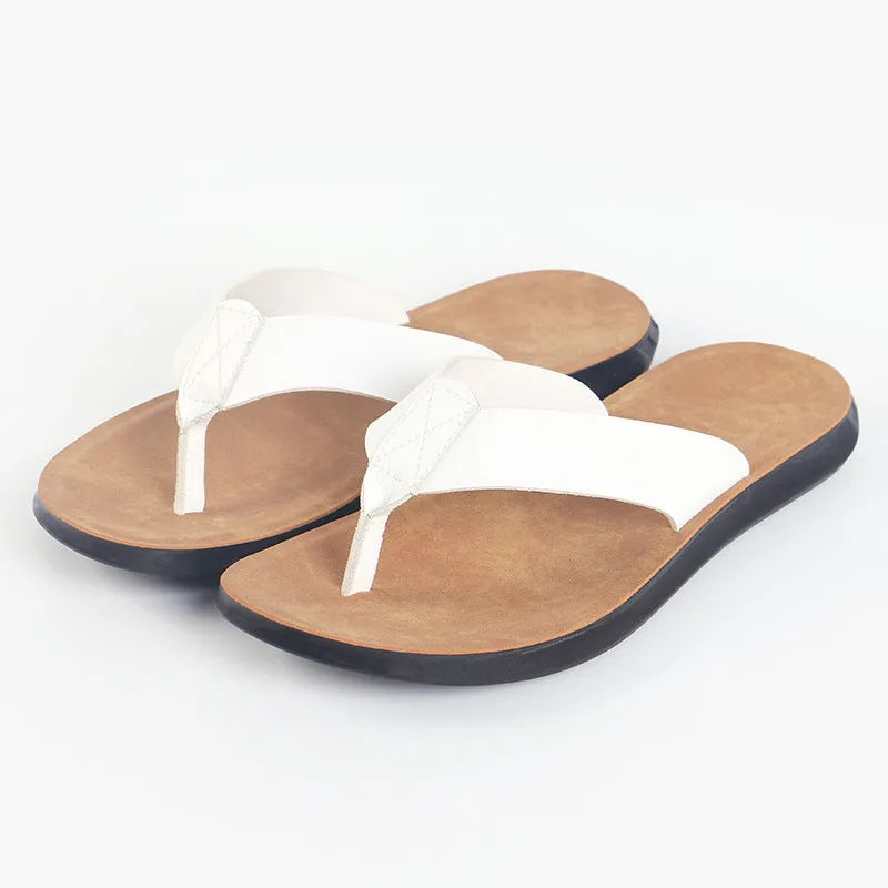 Men's Relaxed Fit Leather Flip Flop