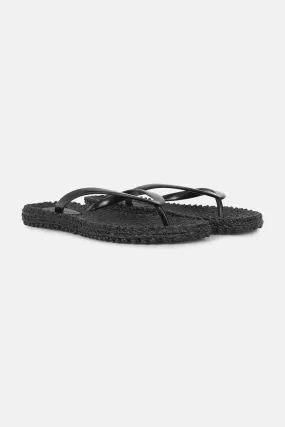 Metallic Flip Flop - Black