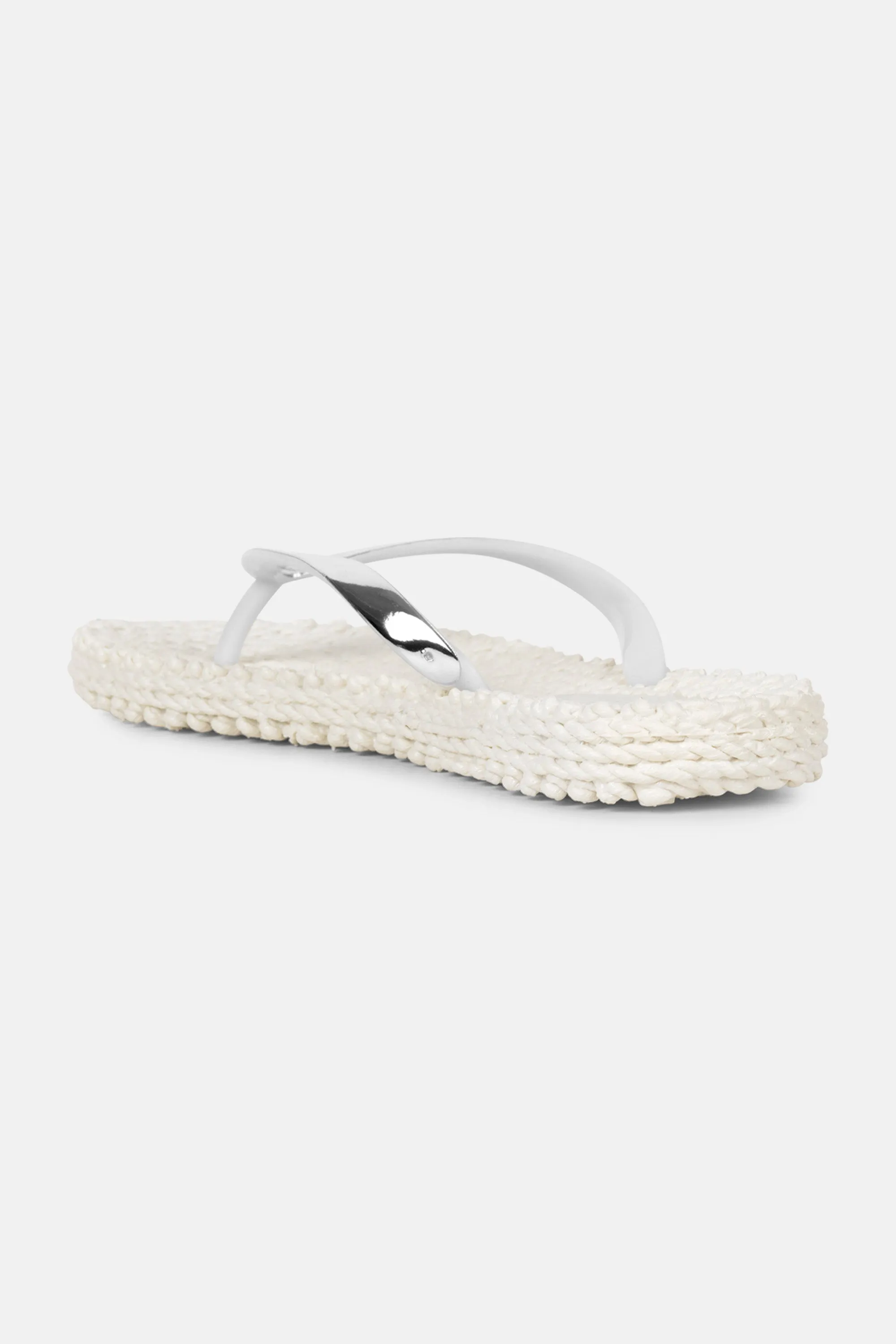 Metallic Flip Flop - Creme