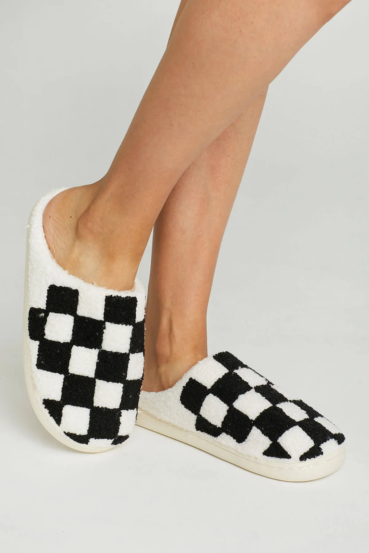 Miss Sparkling Checkered Slippers