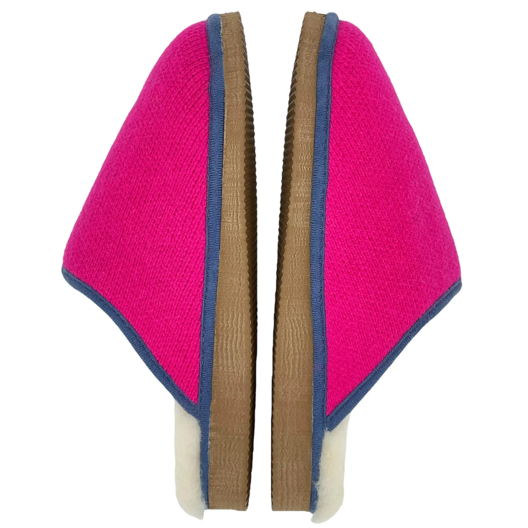 Neon Pink Lambswool & Sheepskin Slippers