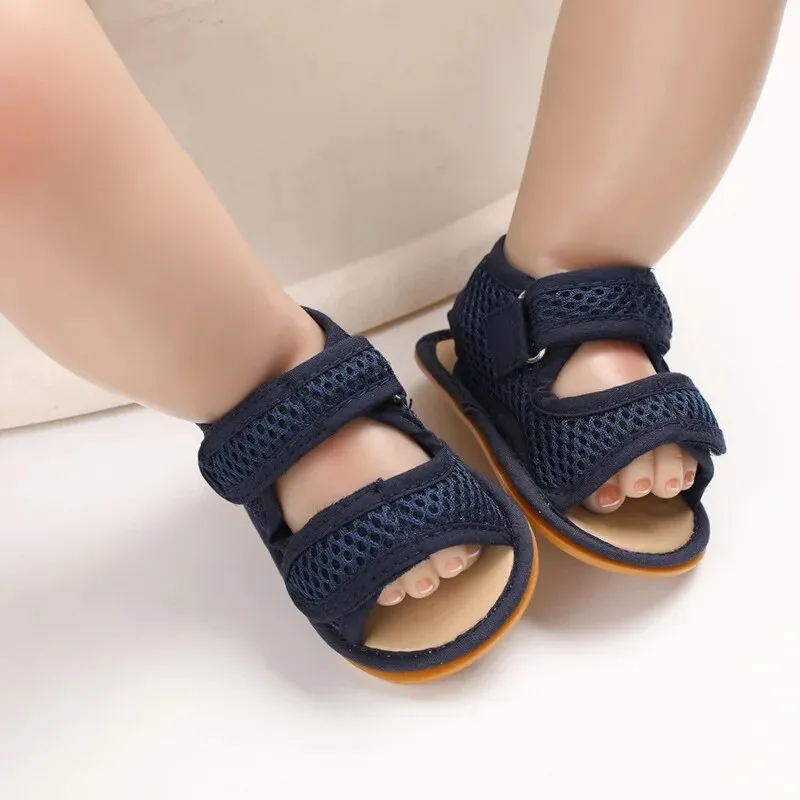 New Summer Baby Sandals Infant Girl Non-slip Rubber Sole Net Flat Heel Garden Girl Sandals - BGSD50783