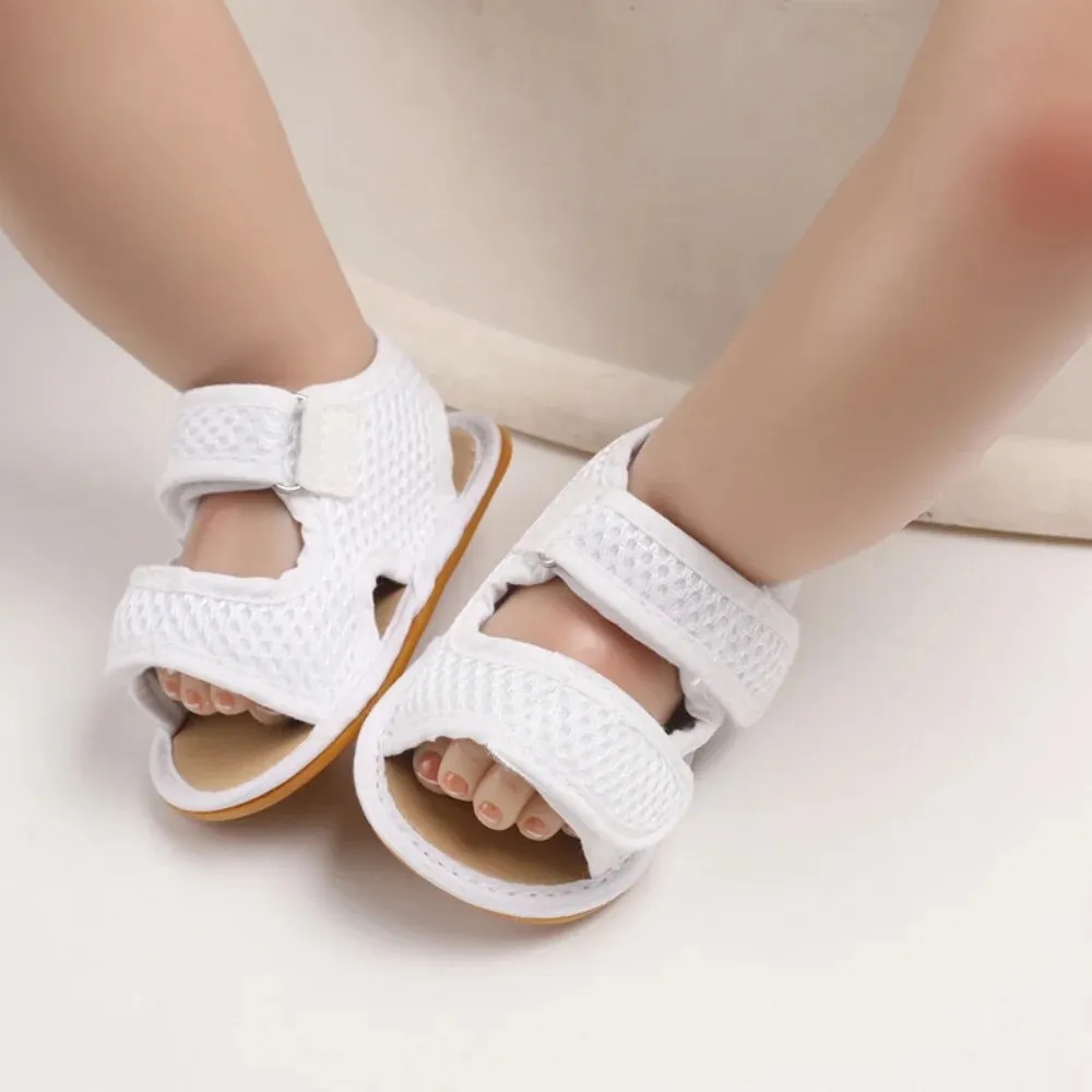 New Summer Baby Sandals Infant Girl Non-slip Rubber Sole Net Flat Heel Garden Girl Sandals - BGSD50783