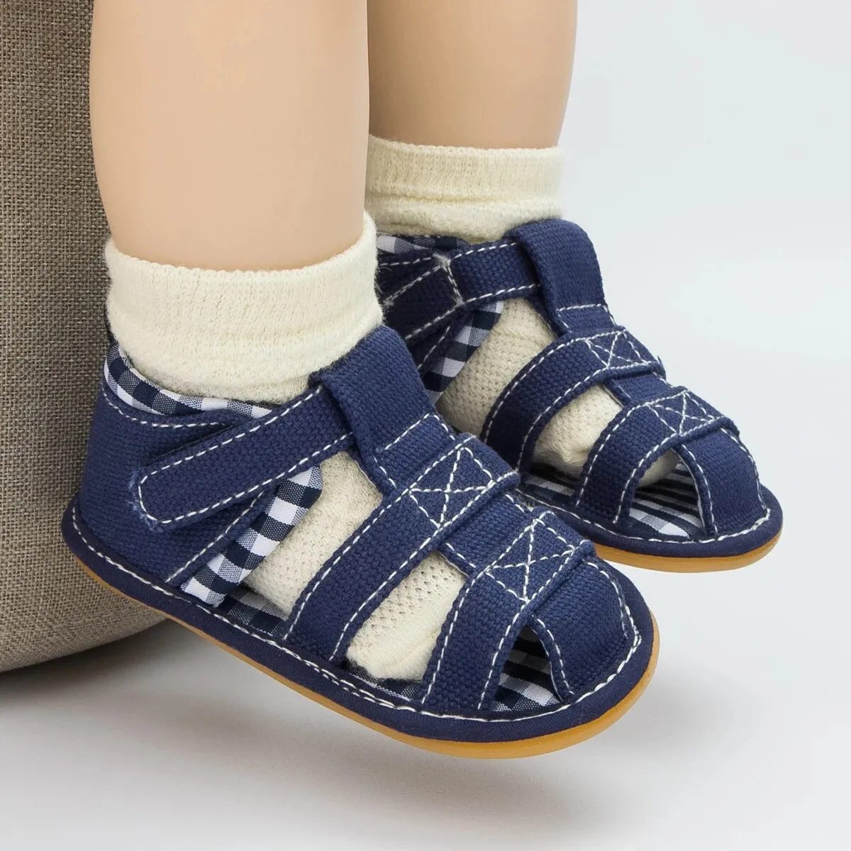 New Summer Baby Sandals Infant Girl Non-slip Rubber Sole Net Flat Heel Garden Girl Sandals - BGSD50783