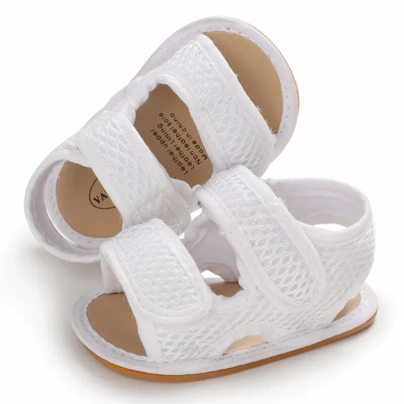 New Summer Baby Sandals Infant Girl Non-slip Rubber Sole Net Flat Heel Garden Girl Sandals - BGSD50783