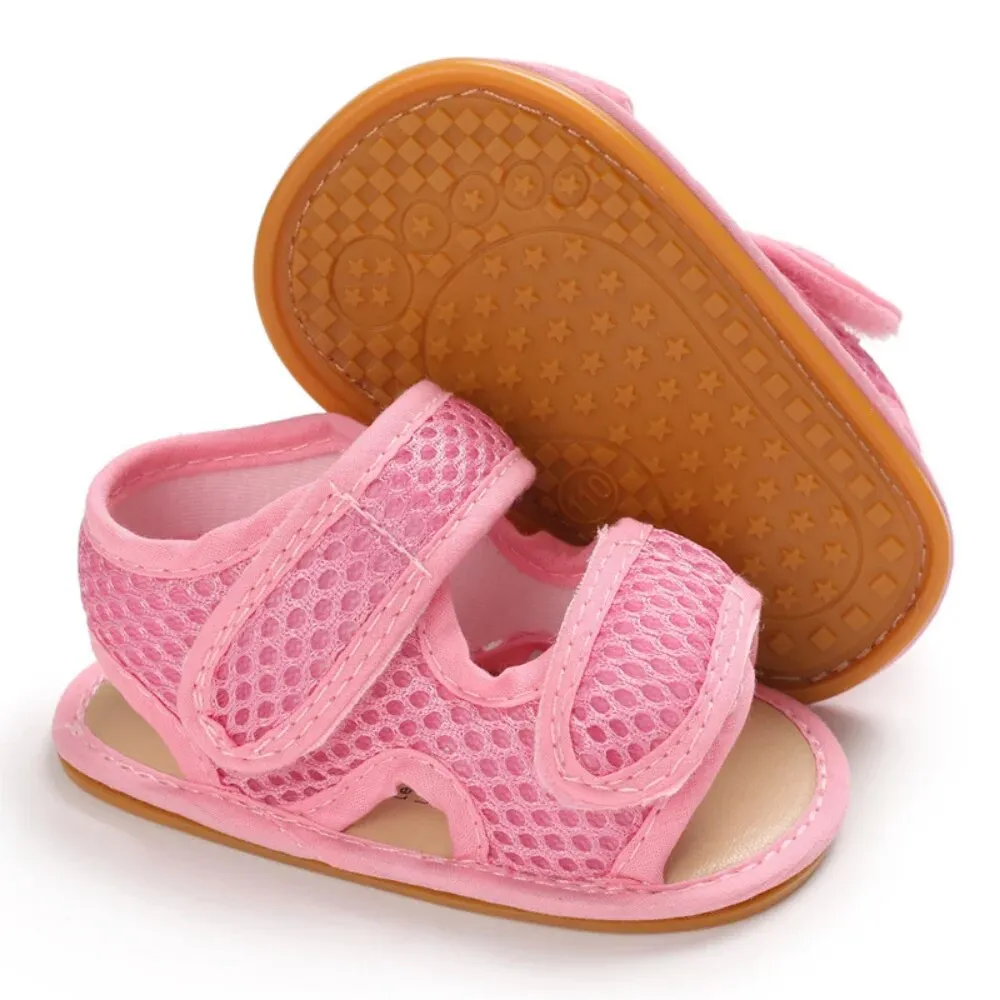 New Summer Baby Sandals Infant Girl Non-slip Rubber Sole Net Flat Heel Garden Girl Sandals - BGSD50783