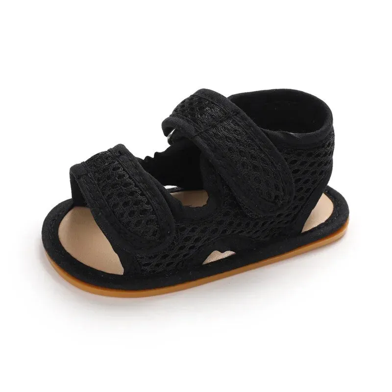 New Summer Baby Sandals Infant Girl Non-slip Rubber Sole Net Flat Heel Garden Girl Sandals - BGSD50783