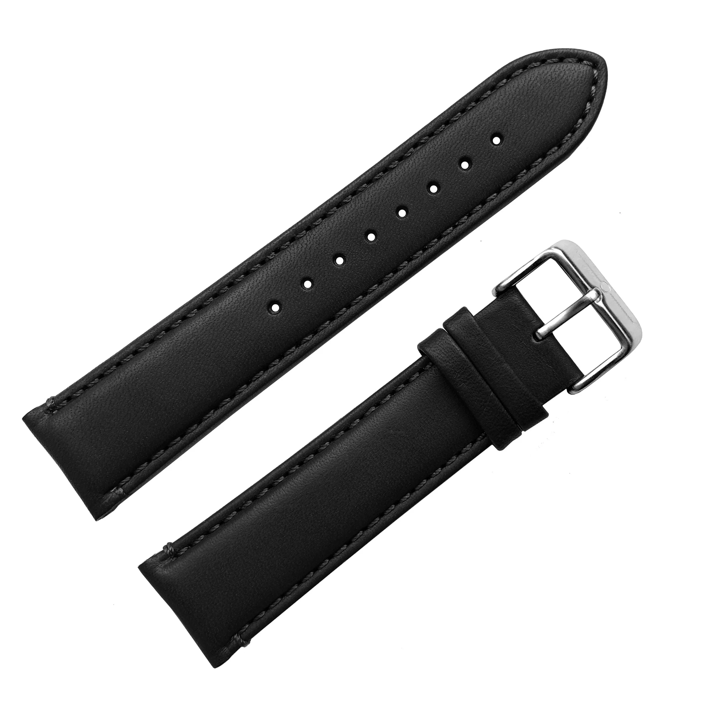 No.29 Italian Leather Black Strap Tang Buckle