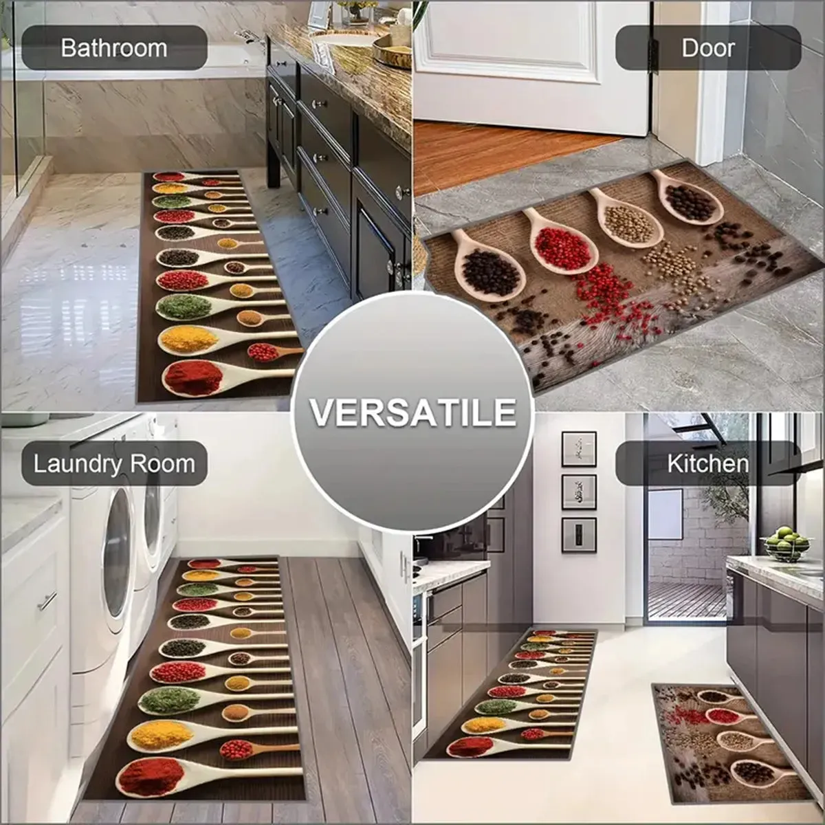 Non-slip Kitchen Spice Rug