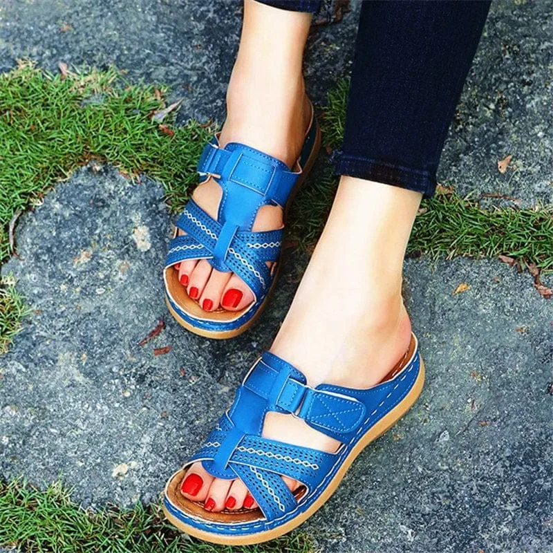 Ortho Roman Cushion Sandals - Blue